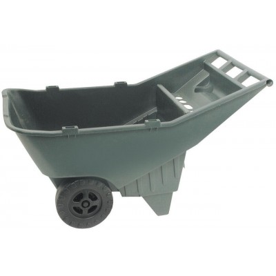 Roughneck 370612714 Lawn Cart, 200 lb, 4-3/4 cu-ft Level, 5.75 cu-ft Heaped, High Impact Plastic   